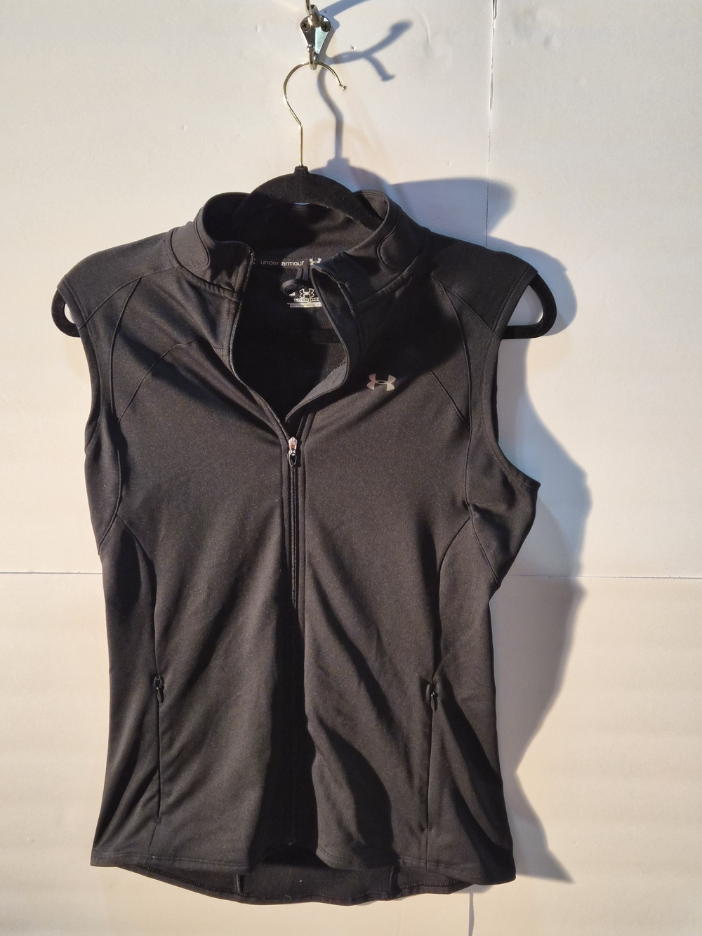 Under Armour Women's Black Sleeveless Zip-Up Athletic Vest